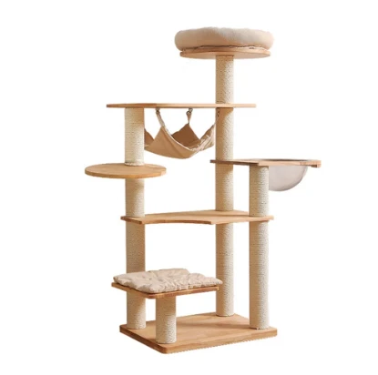 Modern cat tree provides fun for cats